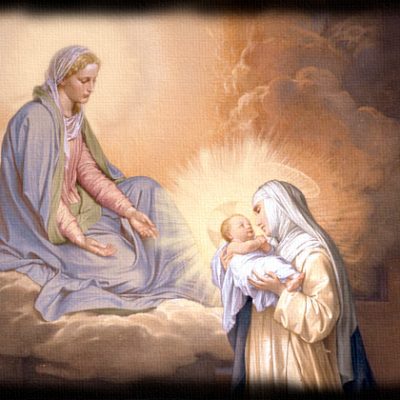 Santa Catalina y la Virgen Maria